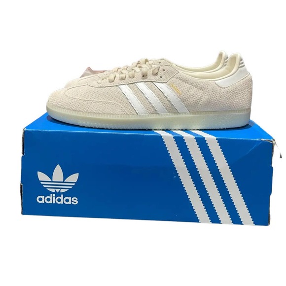 Adidas Samba OG Men Casual Retro Shoe Wonder White Athletic Sneaker - Picture 7 of 11